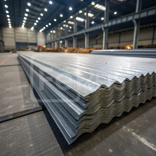 Профнастил МП20 алюминиевый 0,5х1150х2000 мм