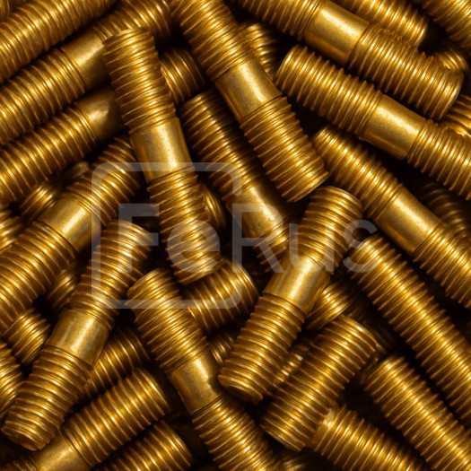 Шпилька латунная М7 шаг резьбы 1 мм ЛС59-1 ГОСТ 1759.0-87