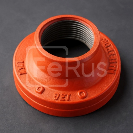 Переход концентрический под резьбу грувлок ковкий чугун ДУ 100x40 (ДН 114x48) 4x11/2
